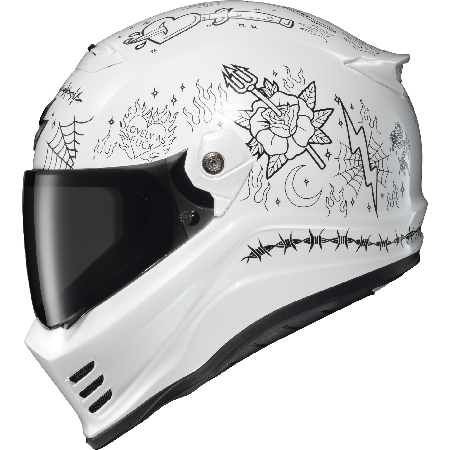Covert Fx Full Face Helmet The Litas 2 White Lg