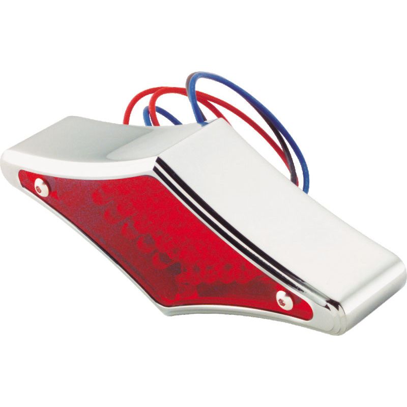 Bikers Choice Chrome Diamond LED Taillight Red Lens Universal Custom