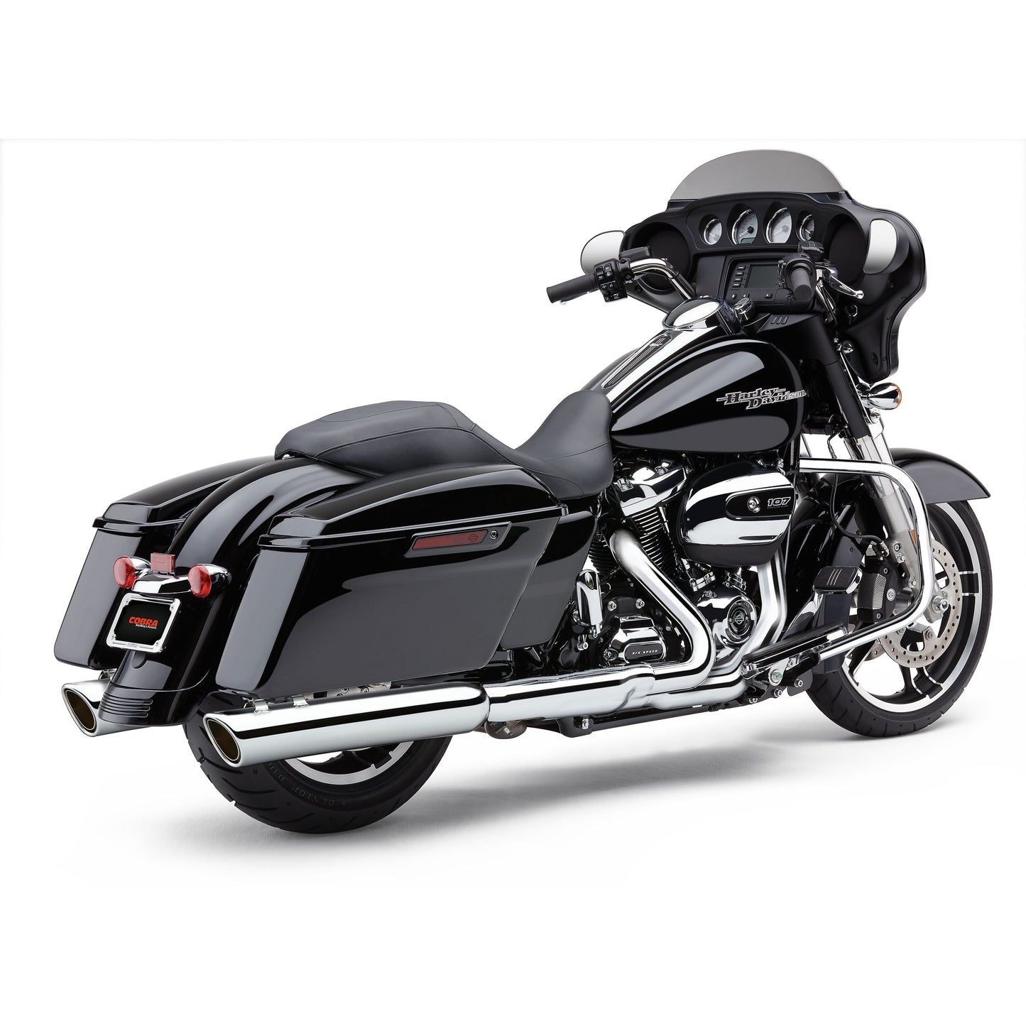 909 Twins 4" Slip Ons Chrome Flh/Flt 17 22