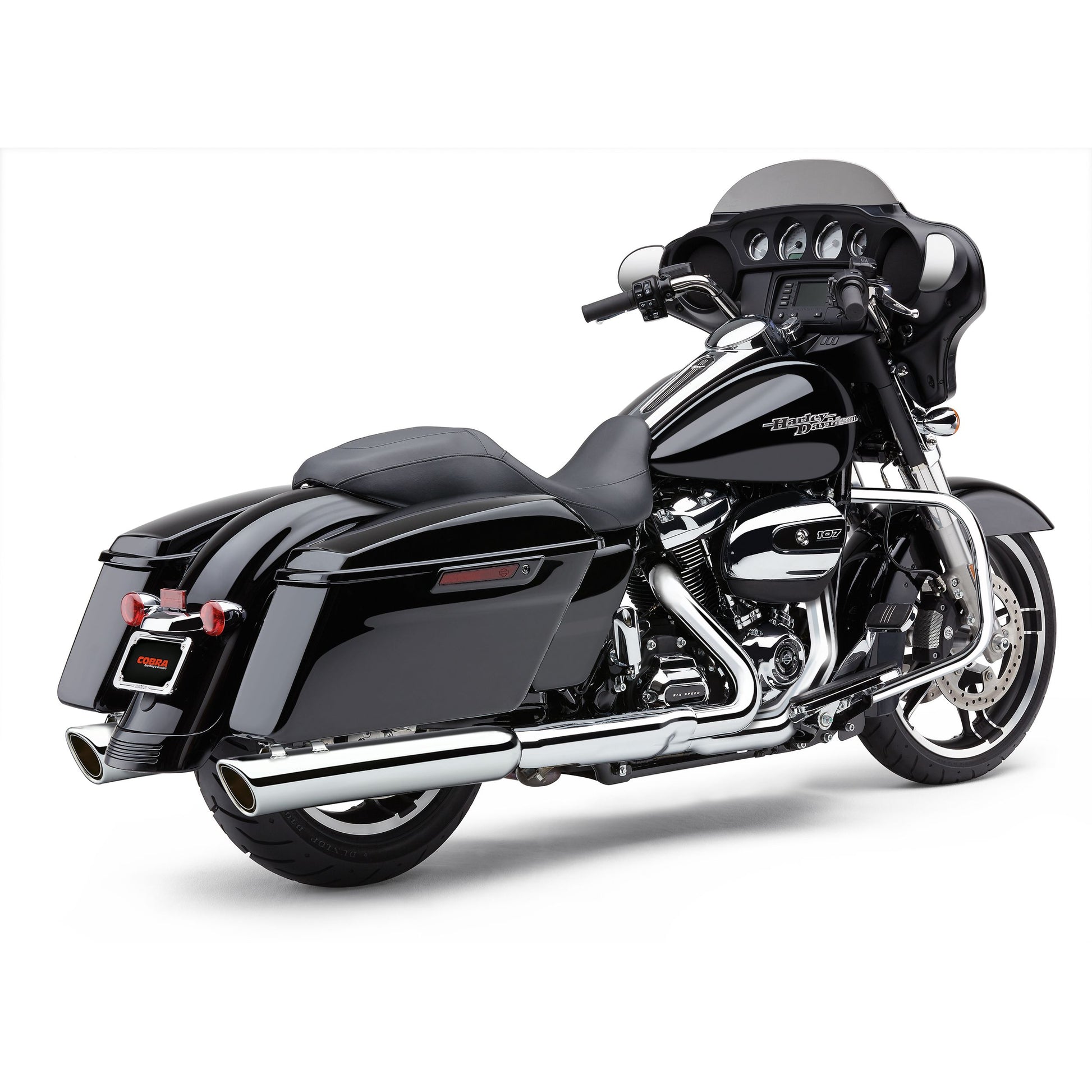 909 Twins 4" Slip Ons Chrome Flh/Flt 17 22