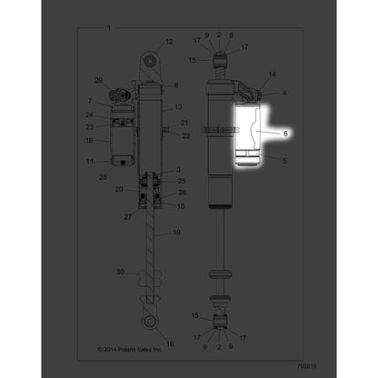 Polaris RZR Bearing Assembly, Genuine OEM Part 1500940, Qty 1