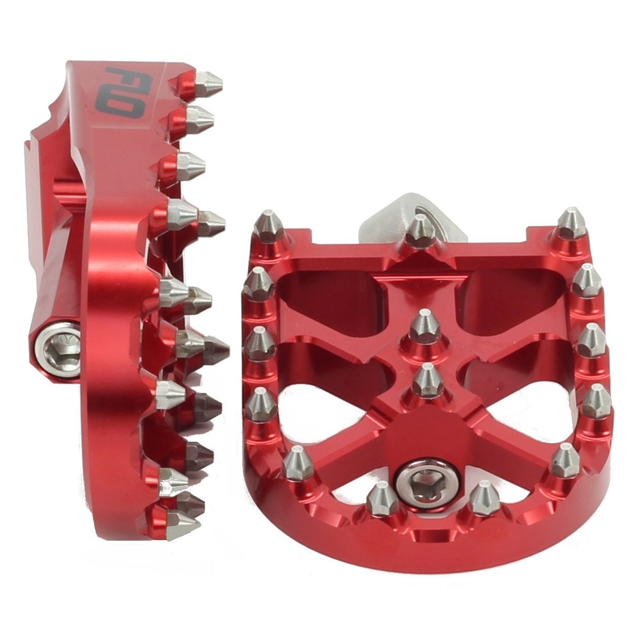 Bmx Style Foot Pegs Red