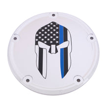 6   M8 Softail Derby Cover Sparta Blue Line Chrome