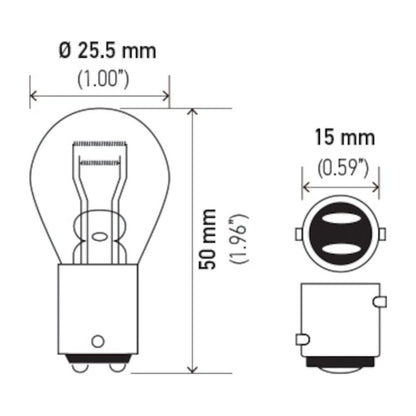 Hella Bulb 1157 12V 27/8W BAY15d S8