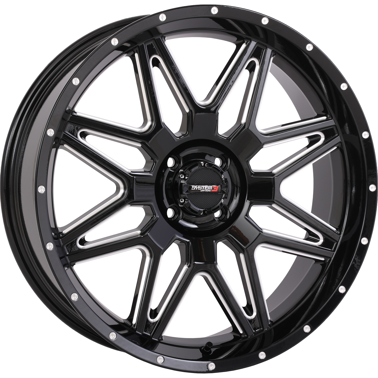 St7 Wheel 20x7 4+3 (+10mm) 4/110 Gloss Black Milled