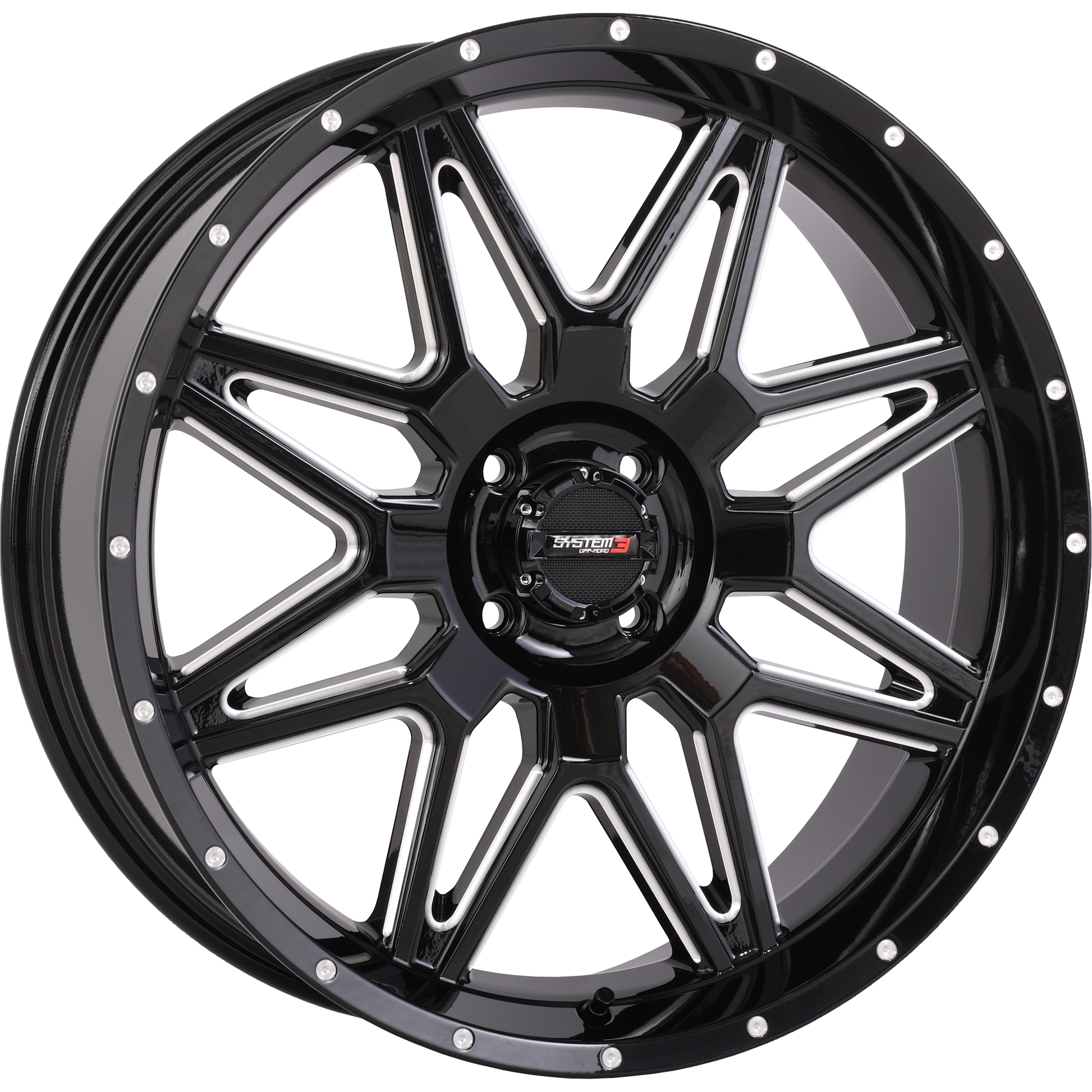 St7 Wheel 20x7 4+3 (+10mm) 4/110 Gloss Black Milled