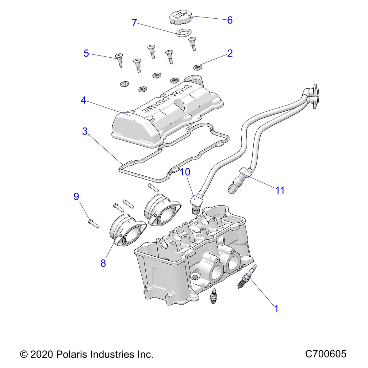 Polaris Ranger Cover-Valve,CAST,2CYL,SOHC, Genuine OEM Part 5634015, Qty 1
