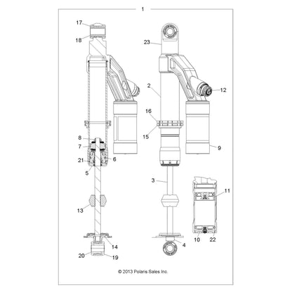 Polaris ATV Seal Rebuild Kit, Genuine OEM Part 1500936, Qty 1