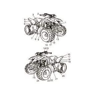
                      
                        Polaris ATV Side Decal, Outlaw 50, Blue, Right, Genuine OEM Part 7184912, Qty 1
                      
                    
