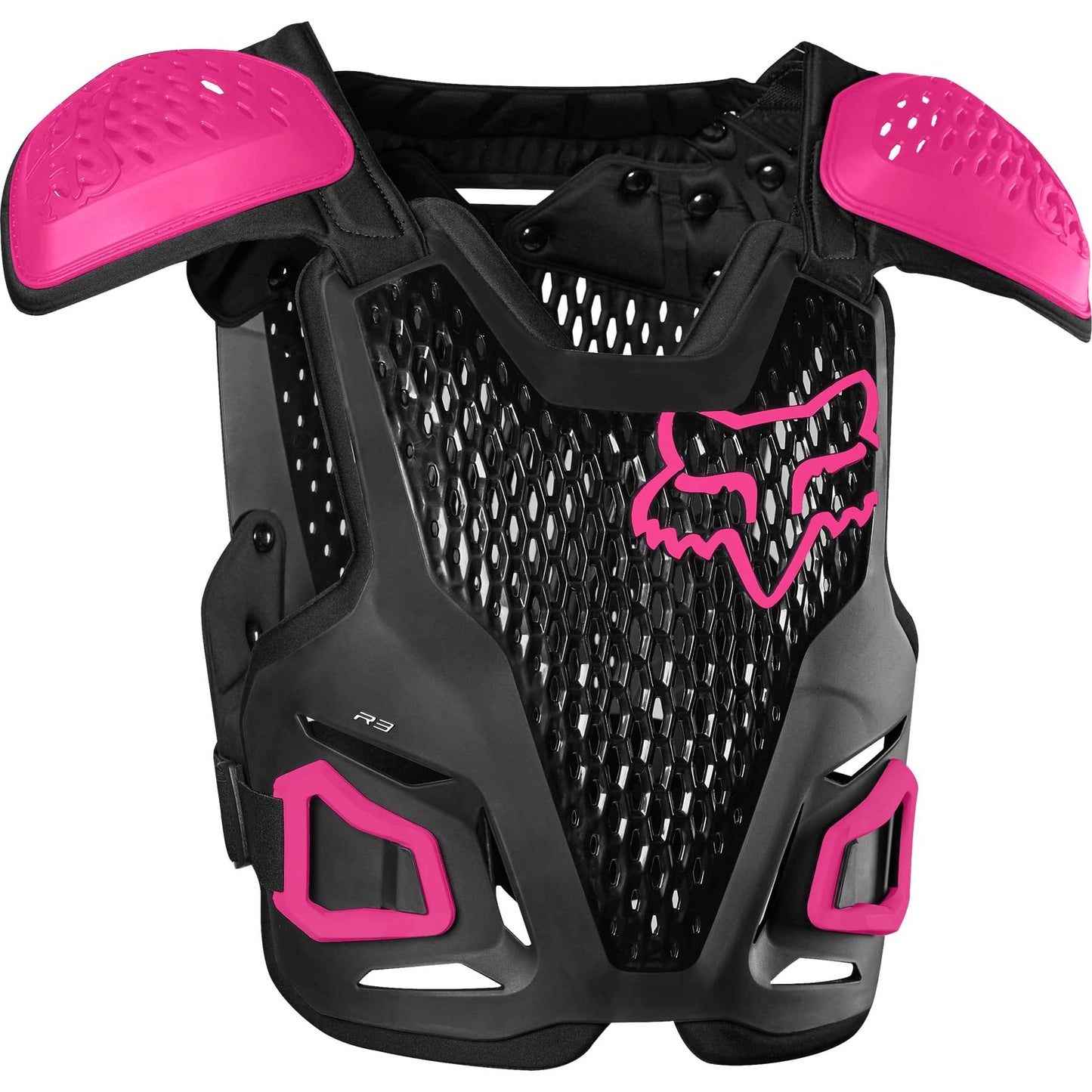 Fox Racing Youth R3 Motocross Chest Protector, Black/Pink