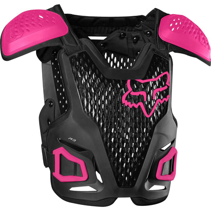 Fox Racing Youth R3 Motocross Chest Protector, Black/Pink