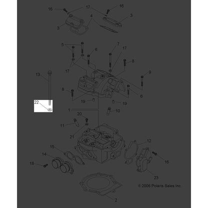 Polaris ATV Washer, 10.8 mm x 18.8 mm x 1.5 mm, Genuine OEM Part 7556412, Qty 1