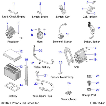 Polaris ATV Wire-SPARKPLUG [INCL. 22], Genuine OEM Part 4018723, Qty 1