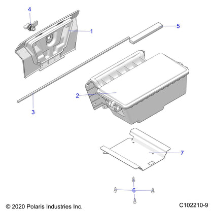 Polaris ATV Storage Cover Assembly, Rear, Genuine OEM Part 2633431, Qty 1
