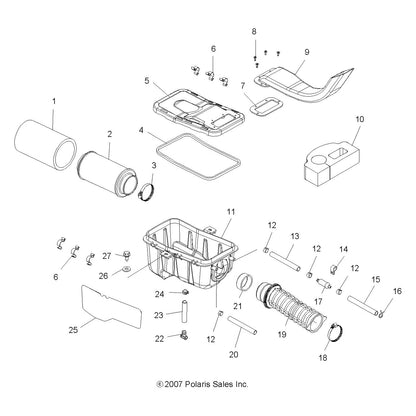 Polaris ATV Body Boot, 39 mm, Genuine OEM Part 5412962, Qty 1