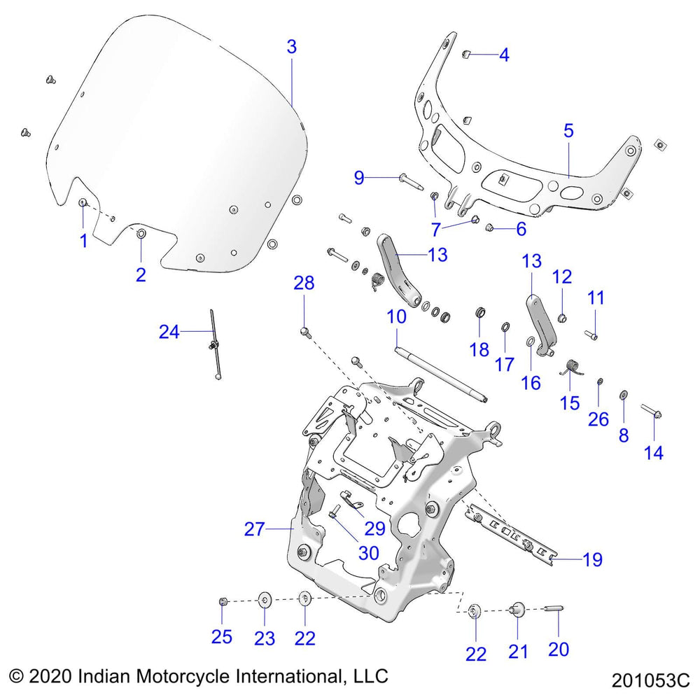 
                      
                        Indian Motorcycle Windshield Touring Kit, Genuine OEM Part 2881796, Qty 1
                      
                    