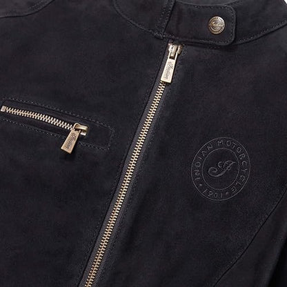 Indian Motorcycle Women's Cleveland Suede Jacket, Black - XS - 283337101