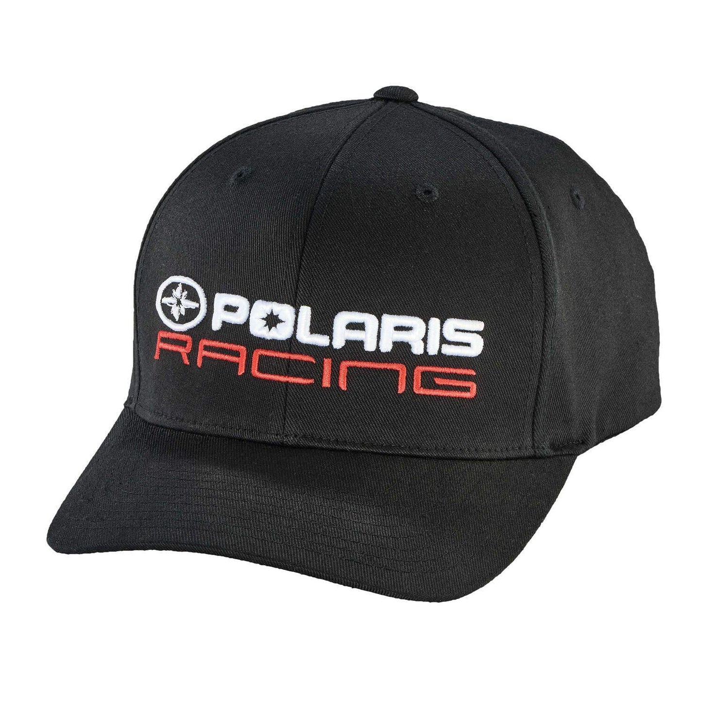 Polaris ATV Unisex (S/M) Flexfit Hat with Racing Logo, Black - S/M