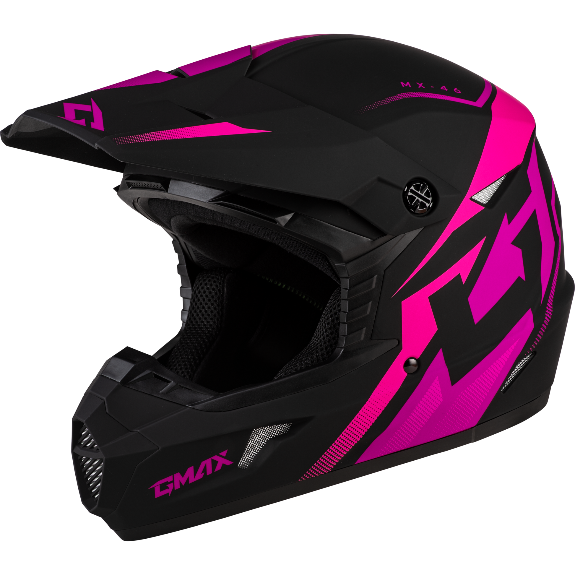 Mx 46 Compound Helmet Matte Black/Pink 2x