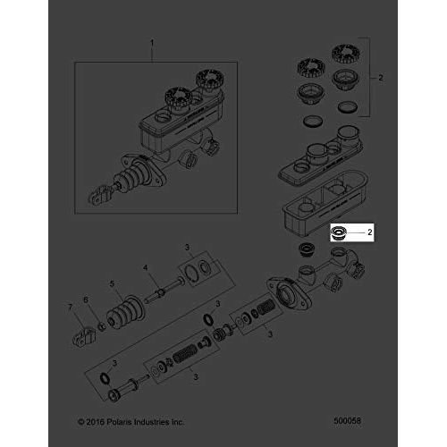 Polaris Slingshot Master Cylinder Brake Kit, Genuine OEM Part 2206594, Qty 1