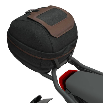 Indian Motorcycle Rear Rack Bag, Black/Brown - 2884830-FBA