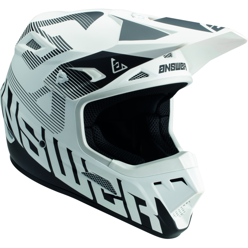 Answer AR1 V2 Bold Helmet White/Black Youth - Large