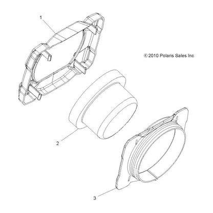 Polaris ATV Gauge Assembly, Genuine OEM Part 3280575, Qty 1