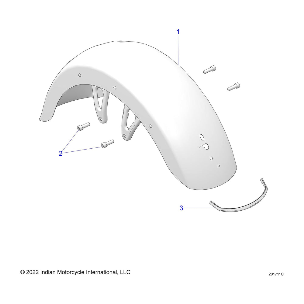 
                      
                        Indian Motorcycle Fender Edge Trim, Genuine OEM Part 8360149, Qty 1
                      
                    