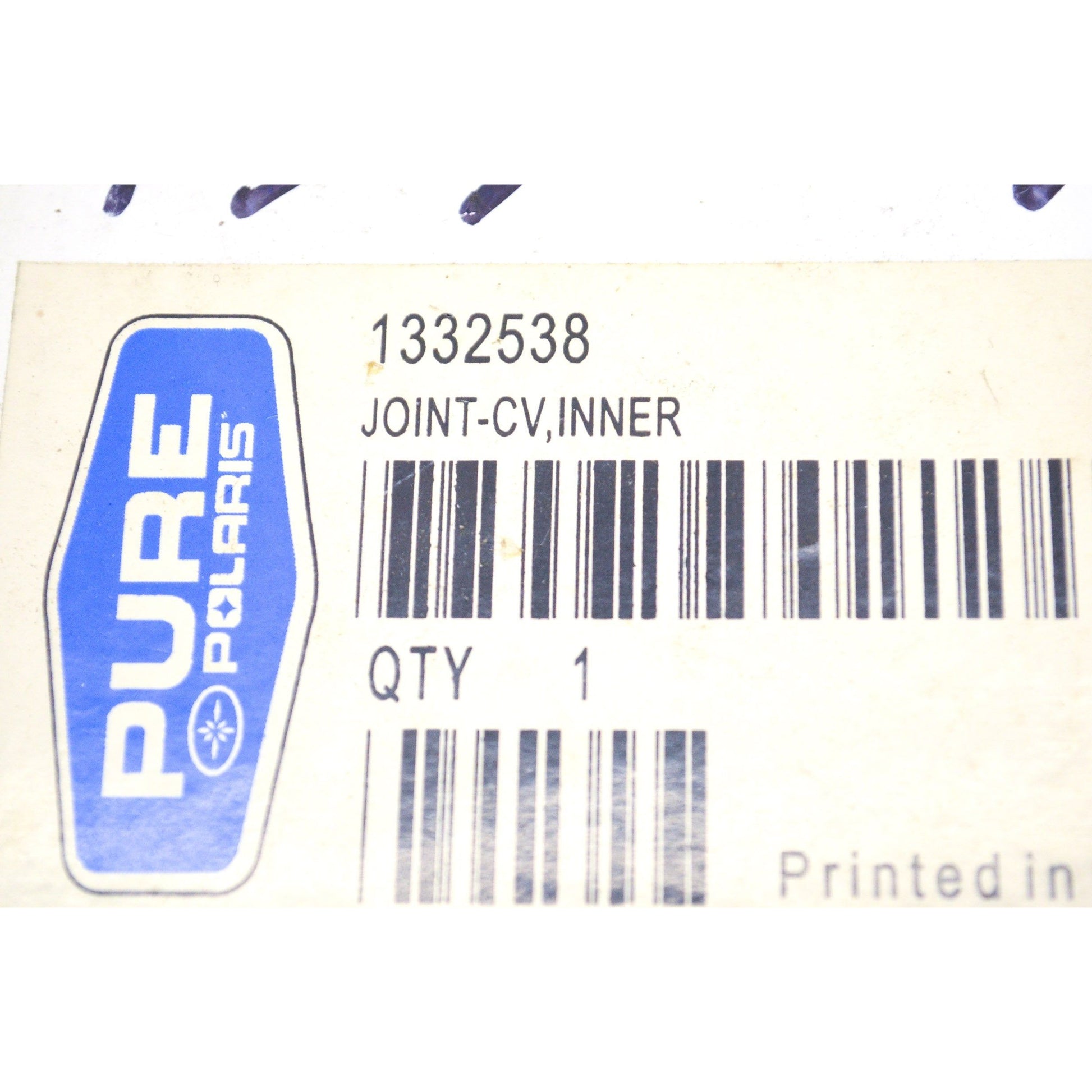 Polaris RZR Inner CV Joint, Genuine OEM Part 1332538, Qty 1