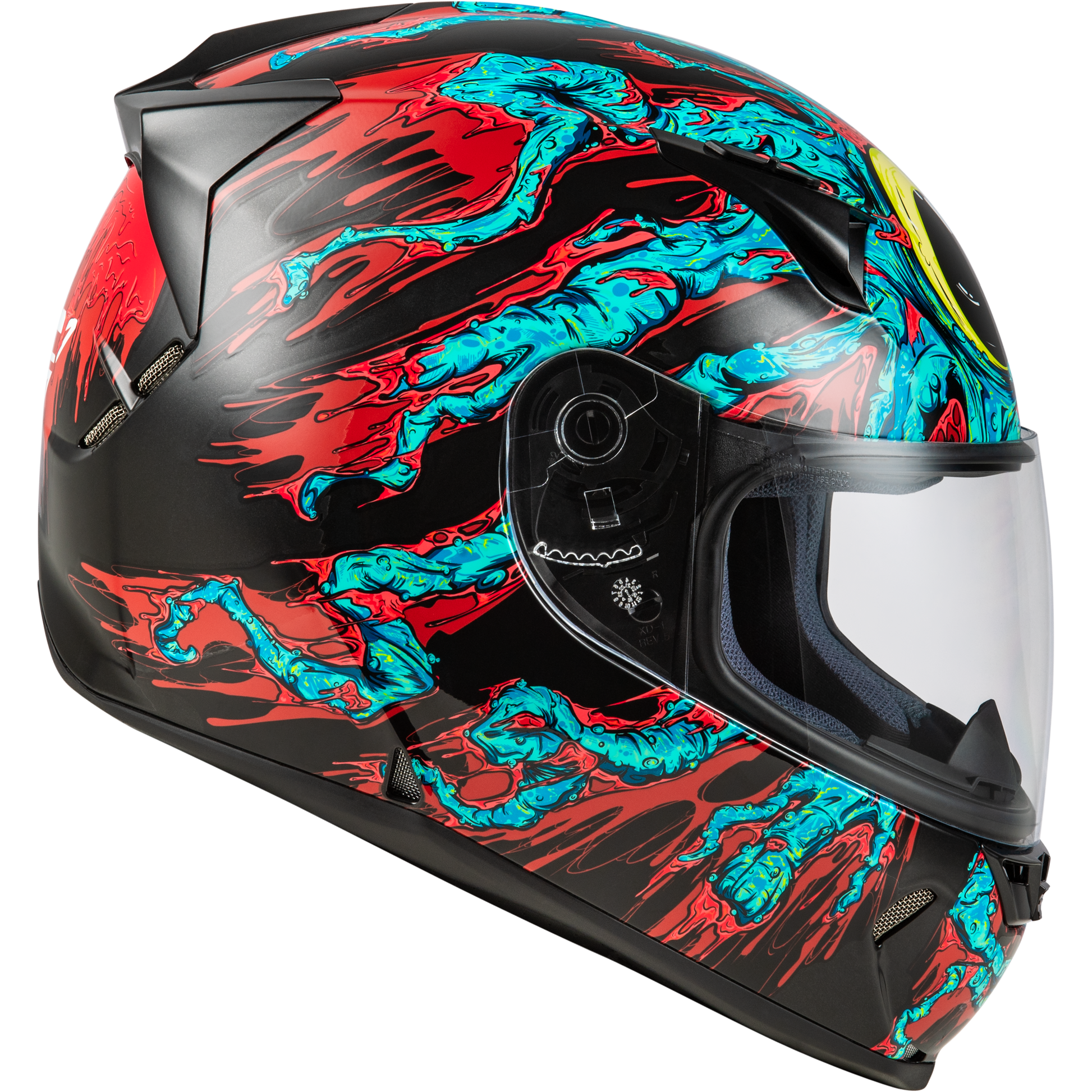 Revolt Space Creep Helmet Light Blue/Black/Red 2x
