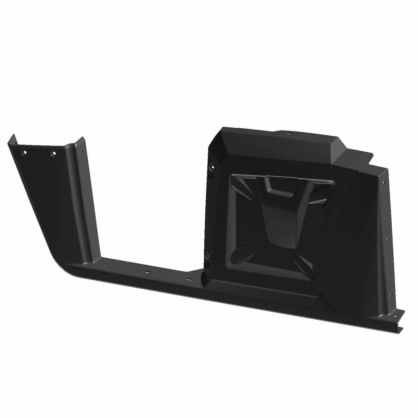 Polaris Ranger Fender with Rocker, Front, Left, Gloss Black, Genuine OEM Part 5438056-070, Qty 1