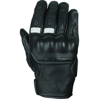 Speed and Strength Twist of Fate Leather Gloves Black/White - XL