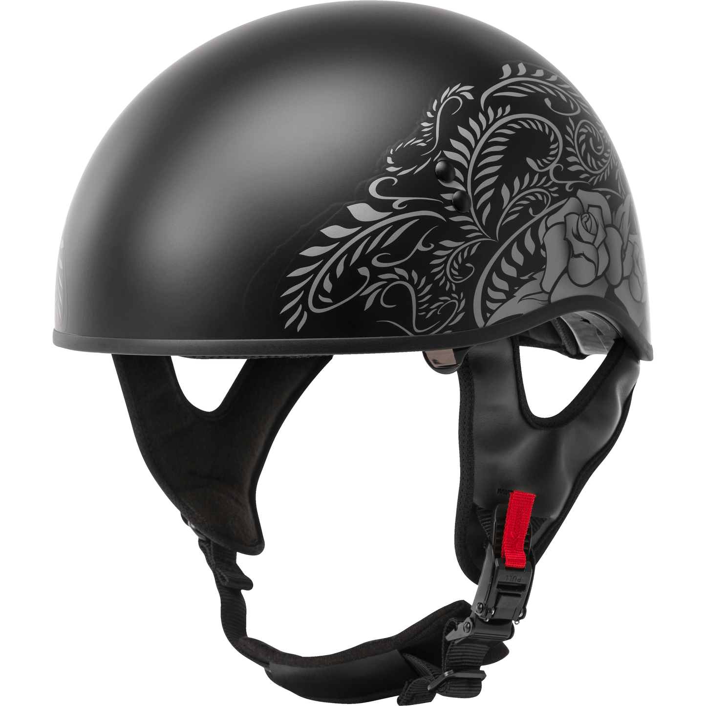 Hh 65 Half Helmet Rose Naked Matte Black/Silver Xs