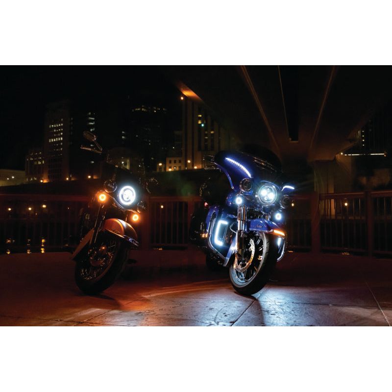 Kuryakyn Tracer L.E.D. Front Turn Signal Insert, White/Amber Light, Smoke Lens 1157