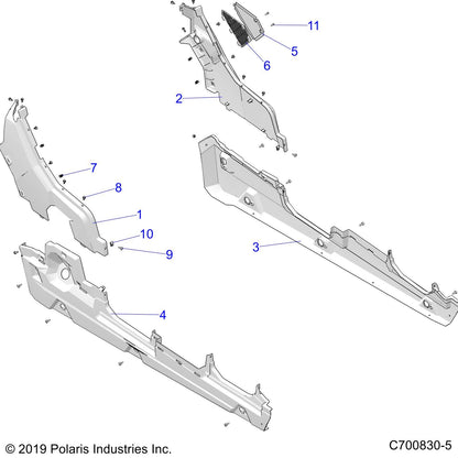 Polaris Ranger Rocker Assembly, Right, Genuine OEM Part 2636245-070, Qty 1