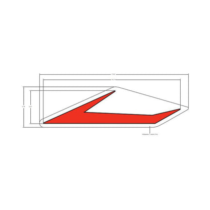 Polaris Slingshot Decal-Front Wing,LH,RED, Genuine OEM Part 7187369, Qty 1