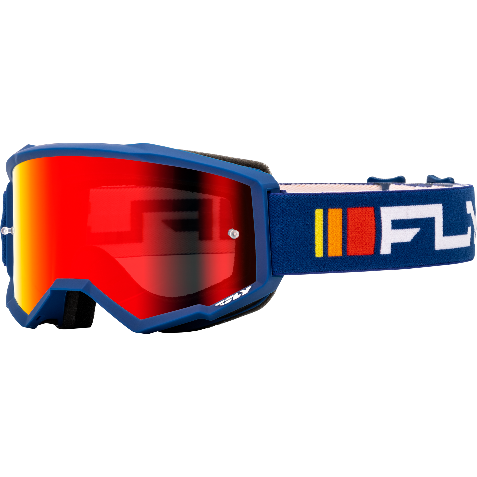 Zone Goggle Navy/White W/ Red Mirror/Smoke Lens