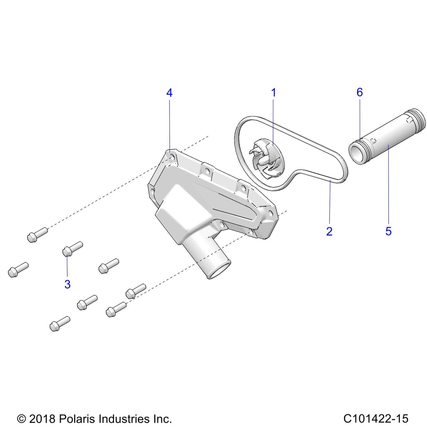 Polaris ATV COVER-WATERPUMP,CAST [from 10/17/2019], Genuine OEM Part 5634407, Qty 1