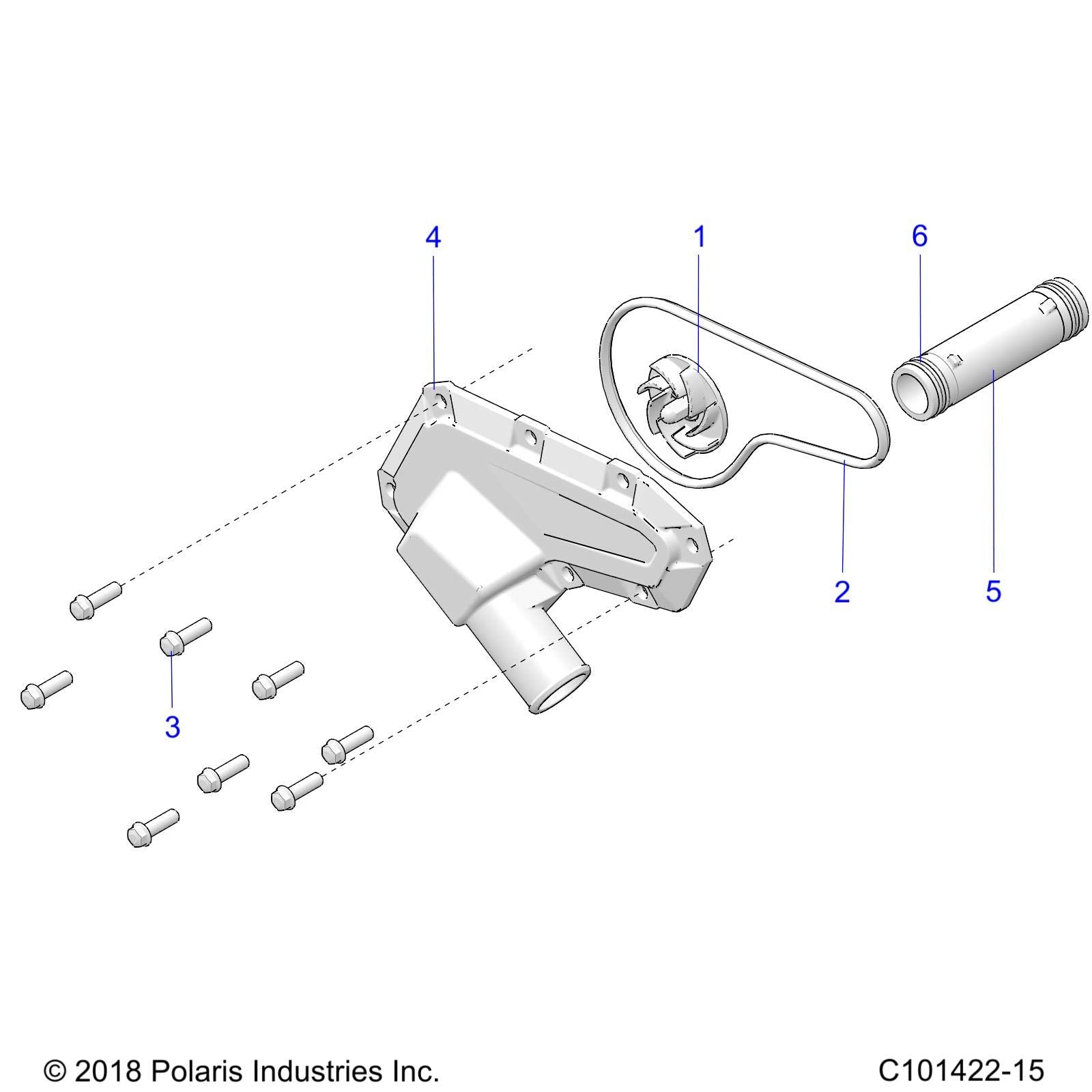Polaris ATV COVER-WATERPUMP,CAST [from 10/17/2019], Genuine OEM Part 5634407, Qty 1