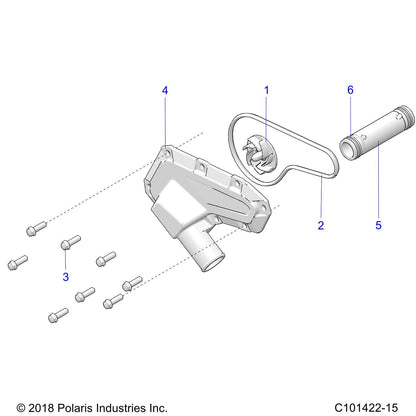 Polaris ATV COVER-WATERPUMP,CAST [from 10/17/2019], Genuine OEM Part 5634407, Qty 1
