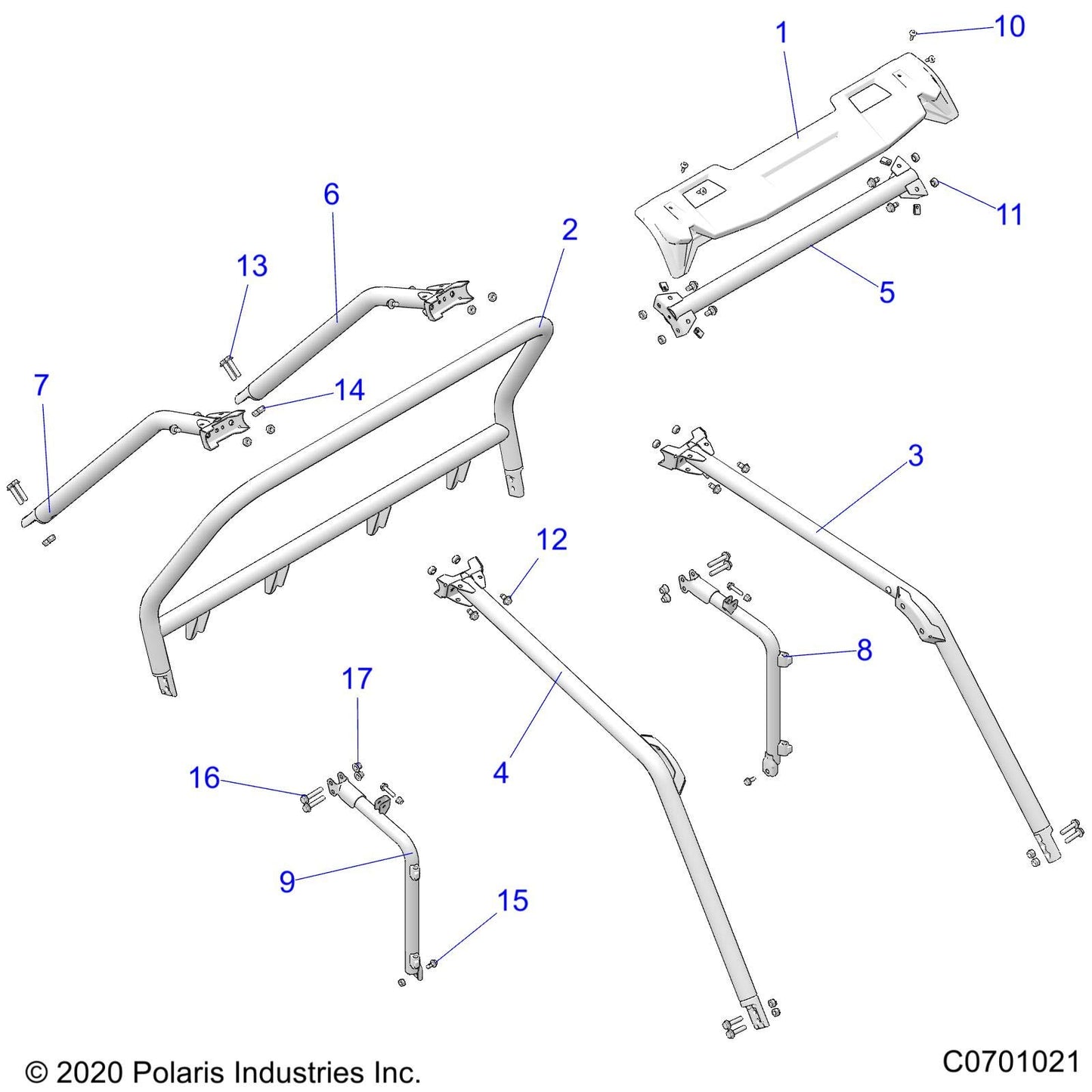 Polaris RZR Bolster Weld, Left, Indy Red, Genuine OEM Part 1021907-293, Qty 1