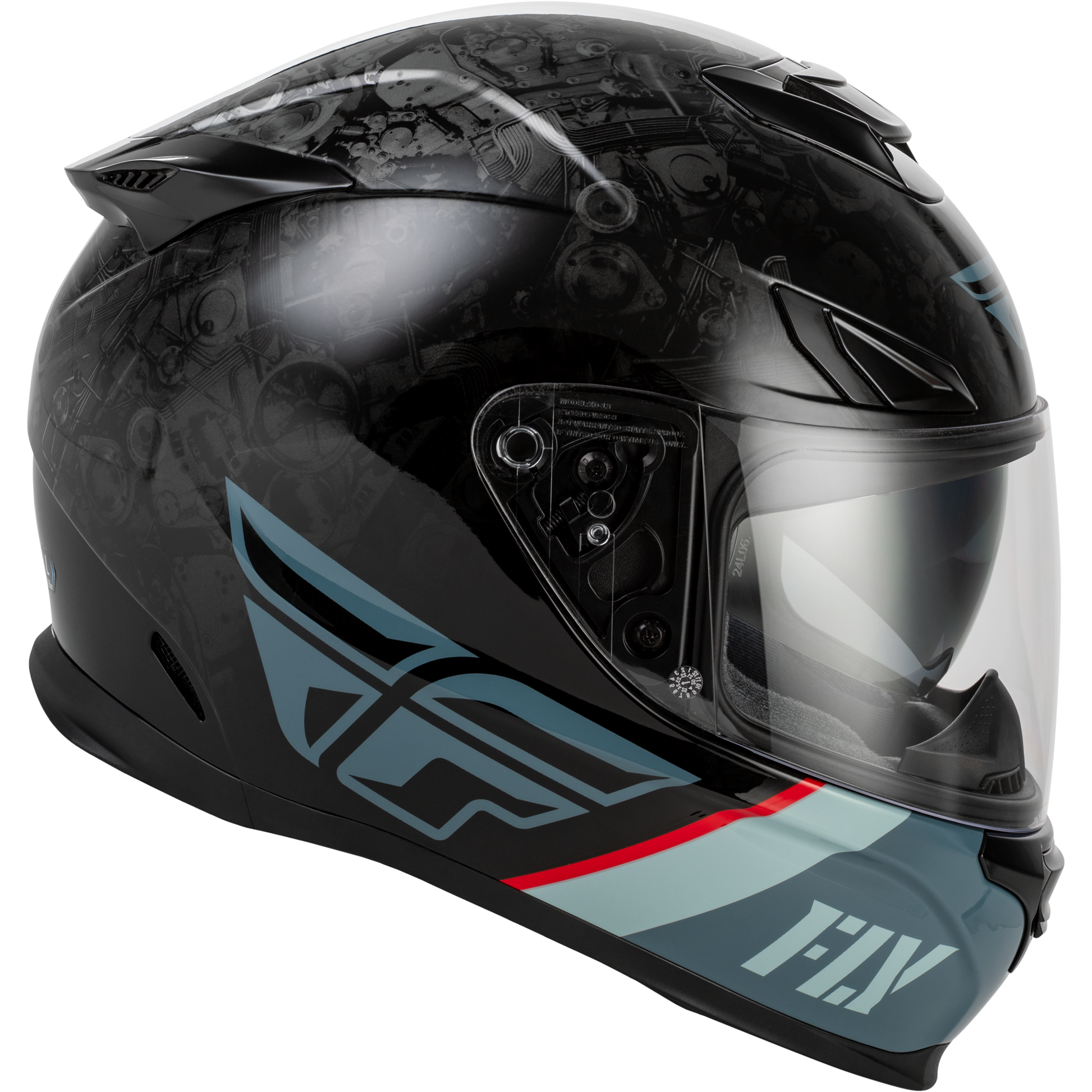 Sentinel Mech Helmet Black/Grey/Red Md