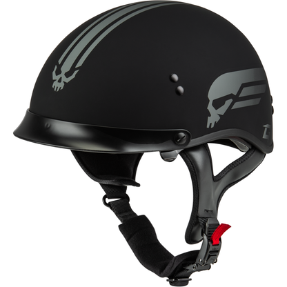 Hh 65 Retribution Helmet W/Peak Matte Black/Silver Md