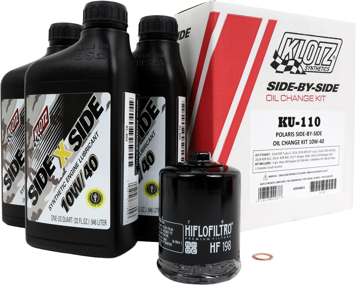 Polaris Sxs 3qt Synthetic Oil Change Kit