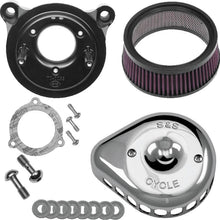 S&S Cycle 08-17 Touring/16-17 Softail Models Stealth Air Cleaner Kit w/ Chrome Mini Teardrop Cover