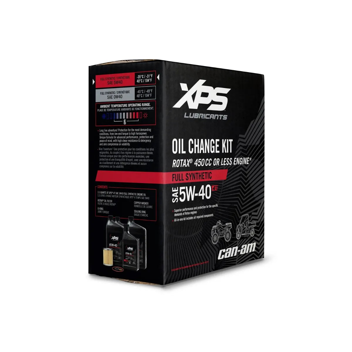 Can-Am 4T 5W-40 Full Synthetic Oil Change Kit for Rotax 450 cc or less engine - 9779487