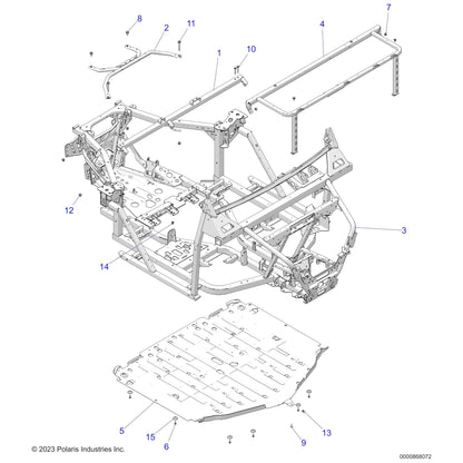 Polaris Ranger Hex Flange Screw, 8 mm x 1.25 mm x 55 mm, Genuine OEM Part 7520094, Qty 1