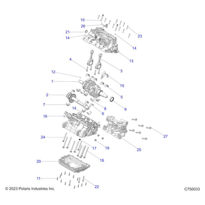 Polaris RZR Balance Shaft Assembly, Genuine OEM Part 1204835, Qty 1