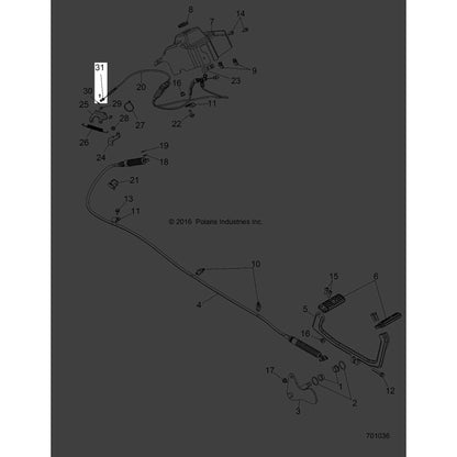 Polaris Ranger PIN-Clevis,3/16X1/2, Genuine OEM Part 7662243, Qty 1