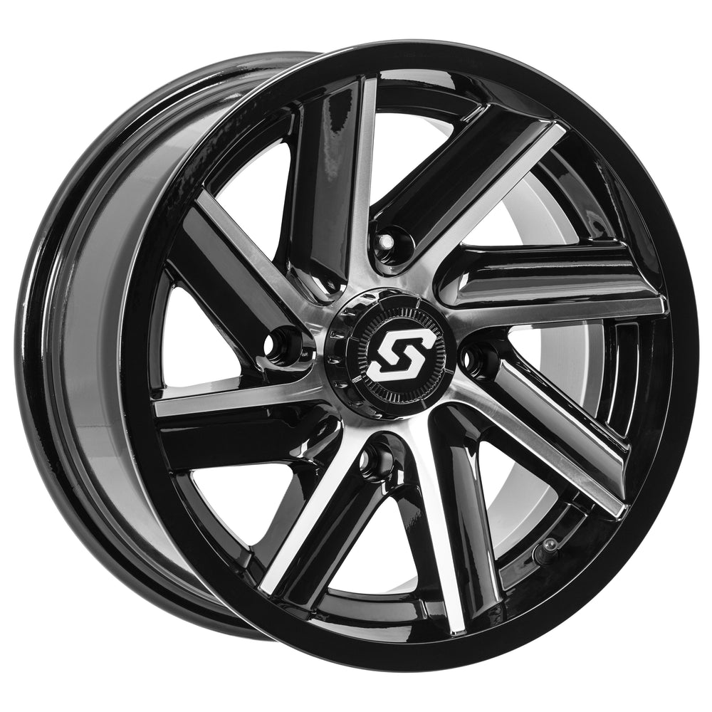 Chopper Wheel 14x7 4/156 4+3 (+5mm) Blk/Machined